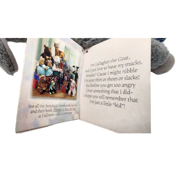 Vintage Stickers & 1997 Hallmark Gallagher Goat Plush Crayola Storybook Friends - Picture 14 of 15